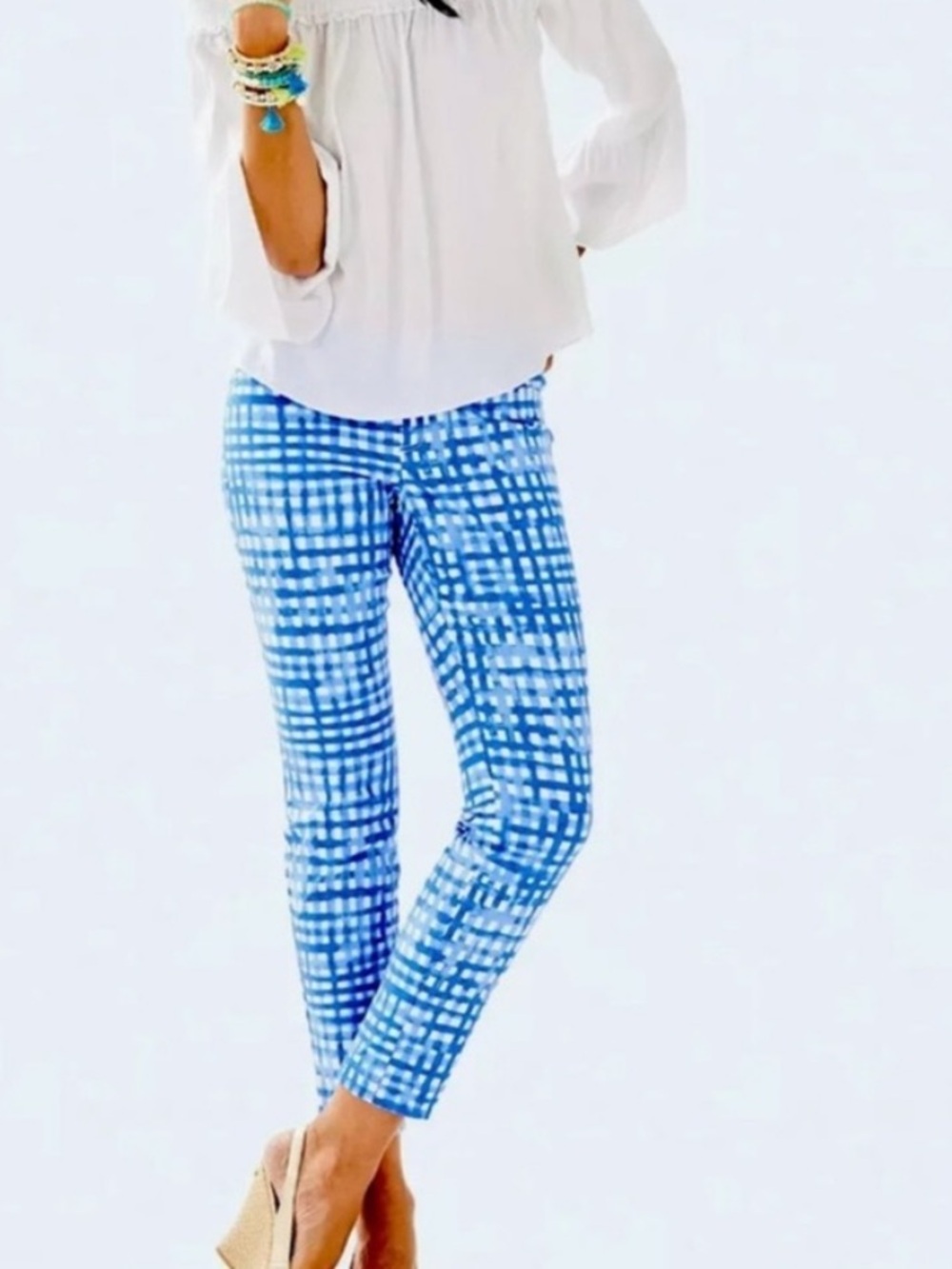 Lilly Pulitzer Sz 8 Kelly Skinny Ankle Pant in Feeling Beachy